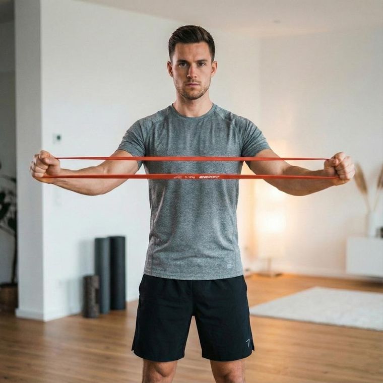 Enero Fit, guma, taśma oporowa, 5-12 kg, czerwona