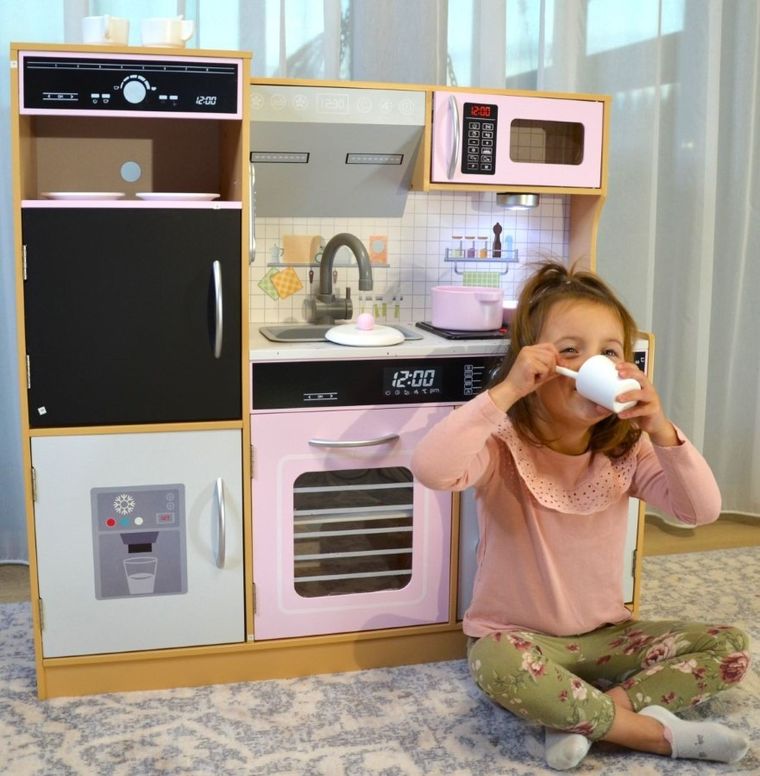 Enero, kuchnia drewniana, lampka LED, wooden, 87-30-83.5 cm