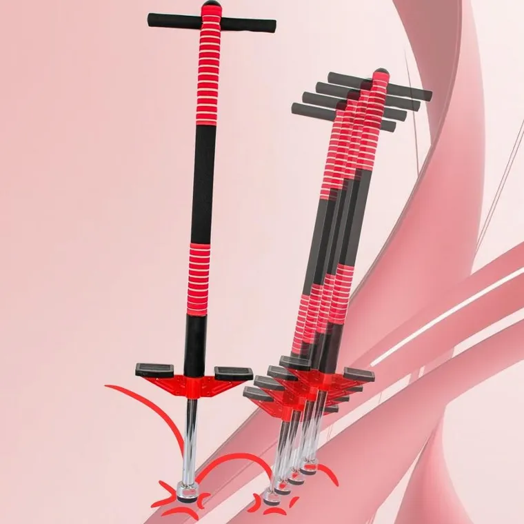 Enero, skoczek pogo, drążek do skakania, czerwony