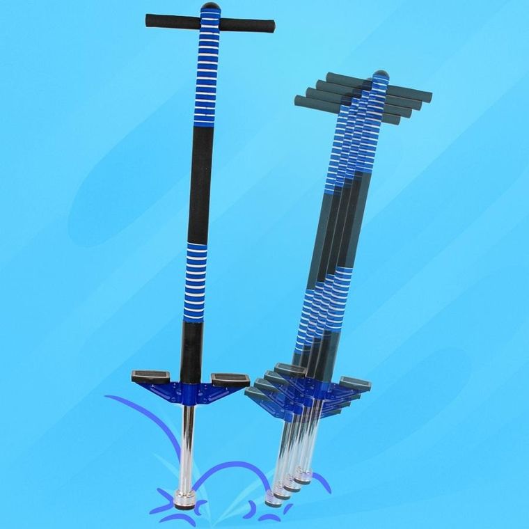 Enero, skoczek pogo, drążek do skakania, niebieski