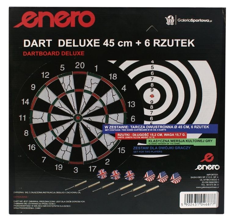 Enero, tarcza do darta z rzutkami, 45 cm