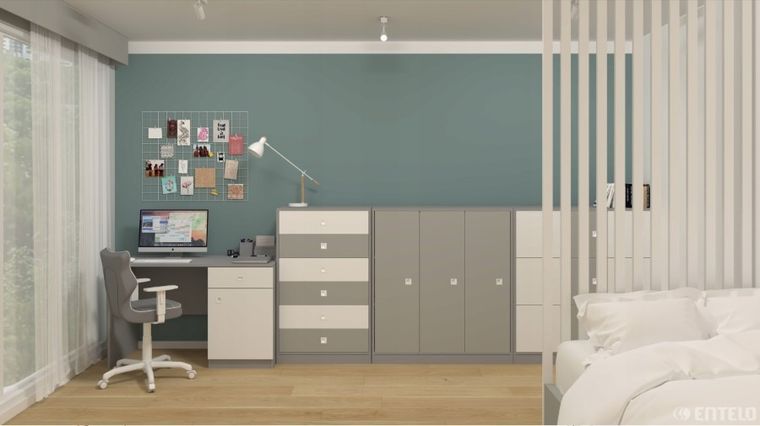 Entelo, Duo, krzesło młodzieżowe z podłokietnikami, wzrost 146-176,5 cm, szare