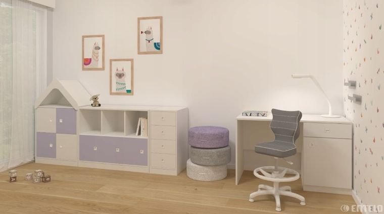 Entelo, Petit, krzesło dziecięce z podnóżkiem, wzrost 119-142 cm, szare