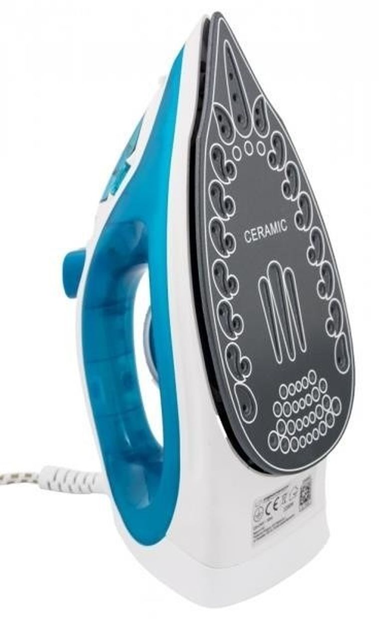 Esperanza, Ceramic, żelazko parowe, 2200W, niebieski, EHI002