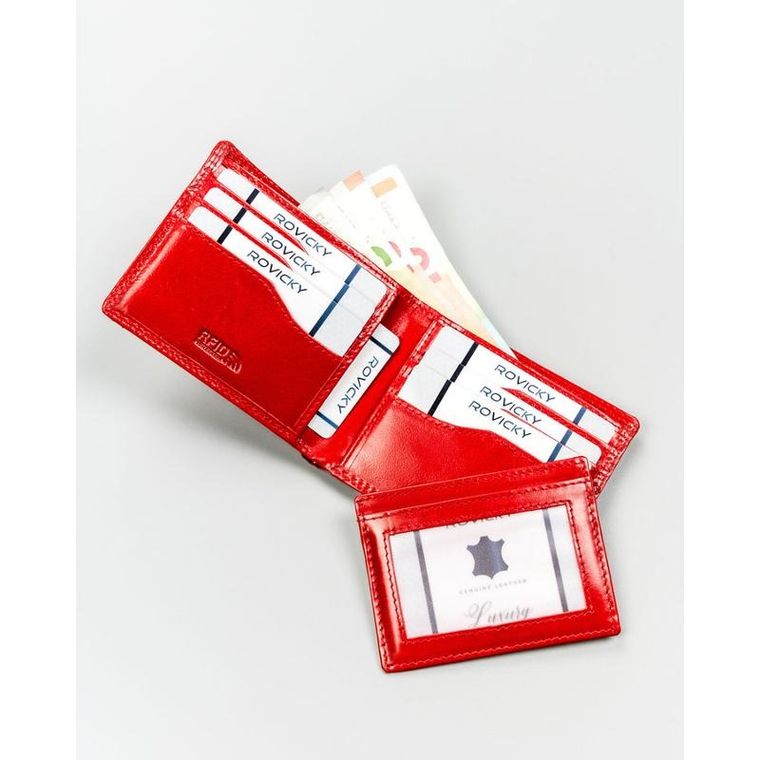 Etui na karty, czerwone, skórzane, 4U Cavaldi