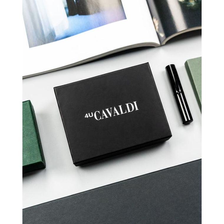 Etui na karty, czerwone, skórzane, RFID, 4U Cavaldi