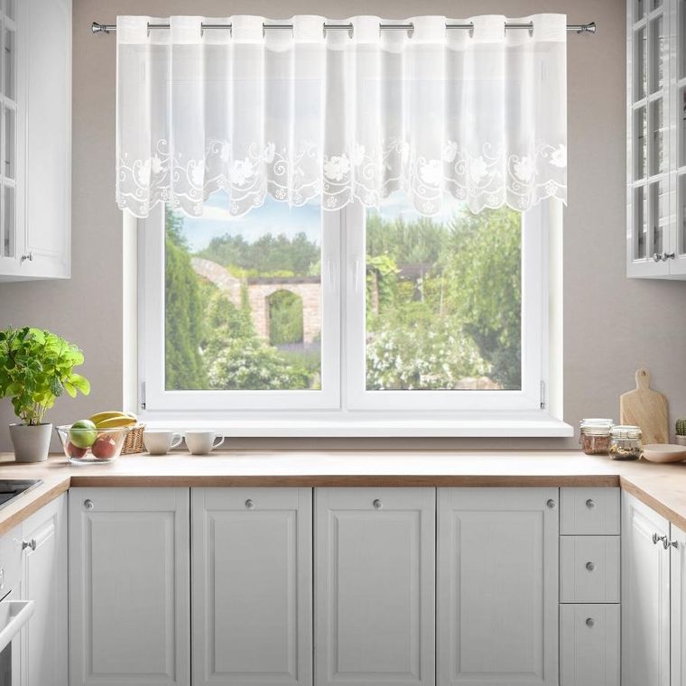 Eurofirany, firana gotowa, Leti, 350-70 cm, biały