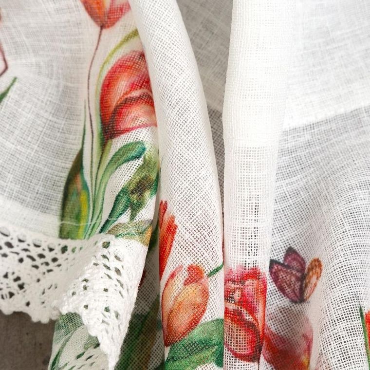 Eurofirany, firana gotowa na taśmie, Stella, 30-150 cm, biały