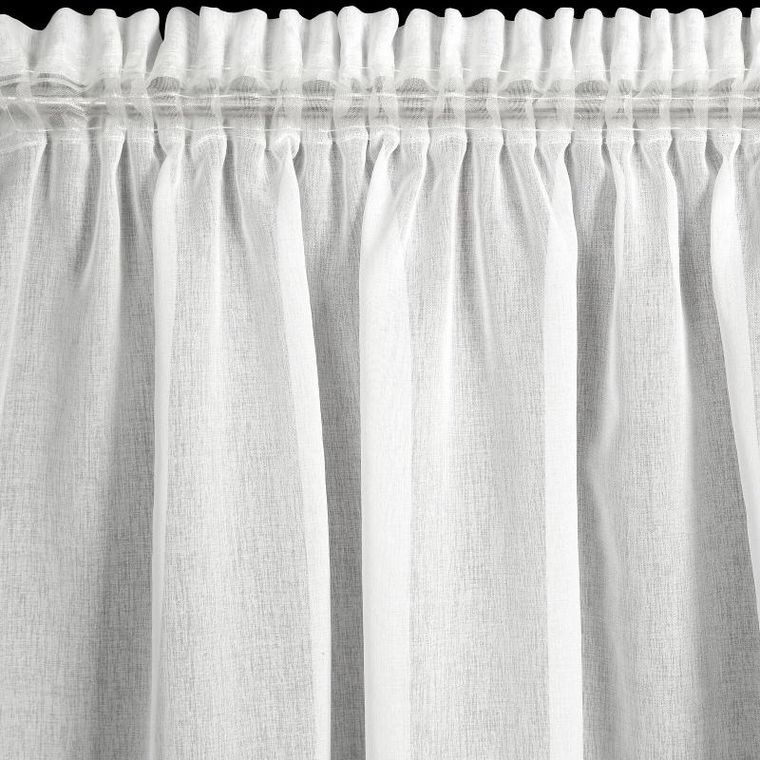 Eurofirany, firana gotowa, Olivia, na taśmie 140-270 cm, biały