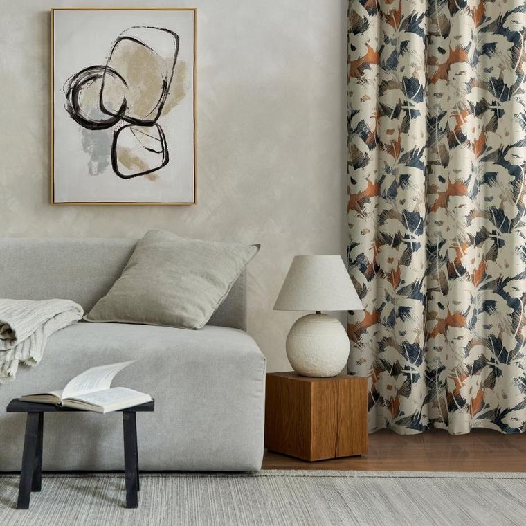 Eurofirany, zasłona gotowa, Ambra, 140-250 cm, granatowy