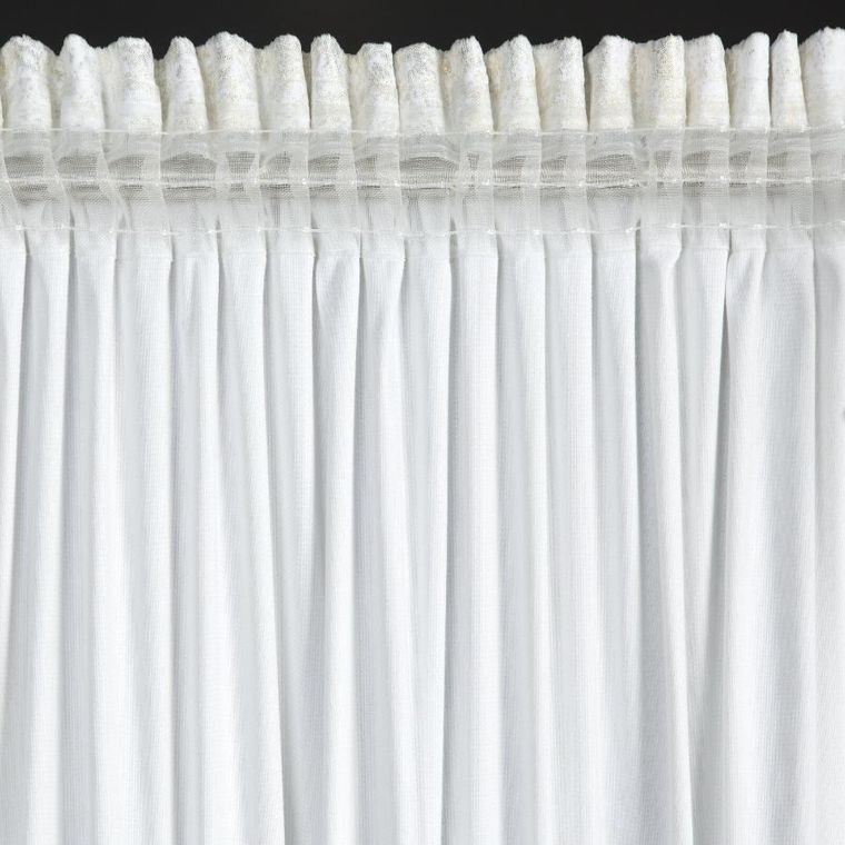 Eurofirany, zasłona gotowa, Avena, na taśmie, 135-270 cm, biały