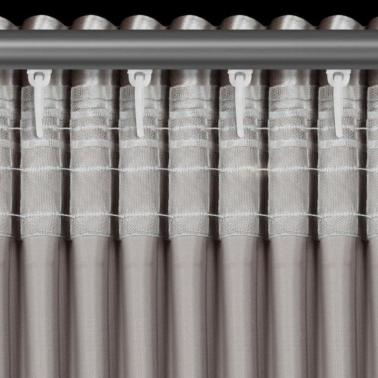 Eurofirany, zasłona gotowa, Cameron, na taśmie, 140-270 cm, beżowy