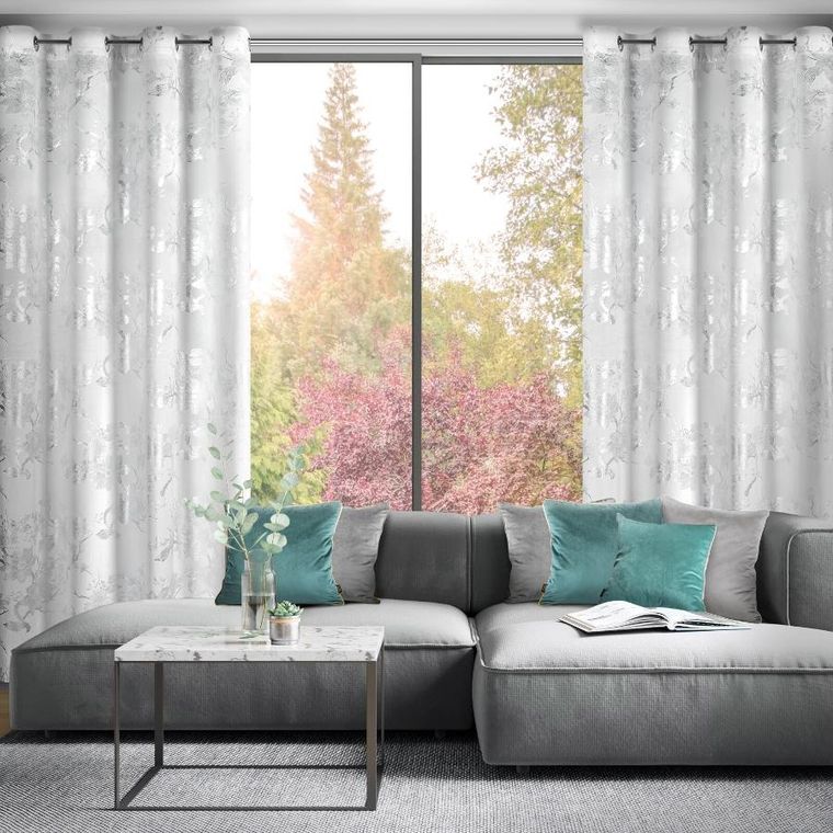 Eurofirany, zasłona gotowa, Celia, 140-250 cm, biały