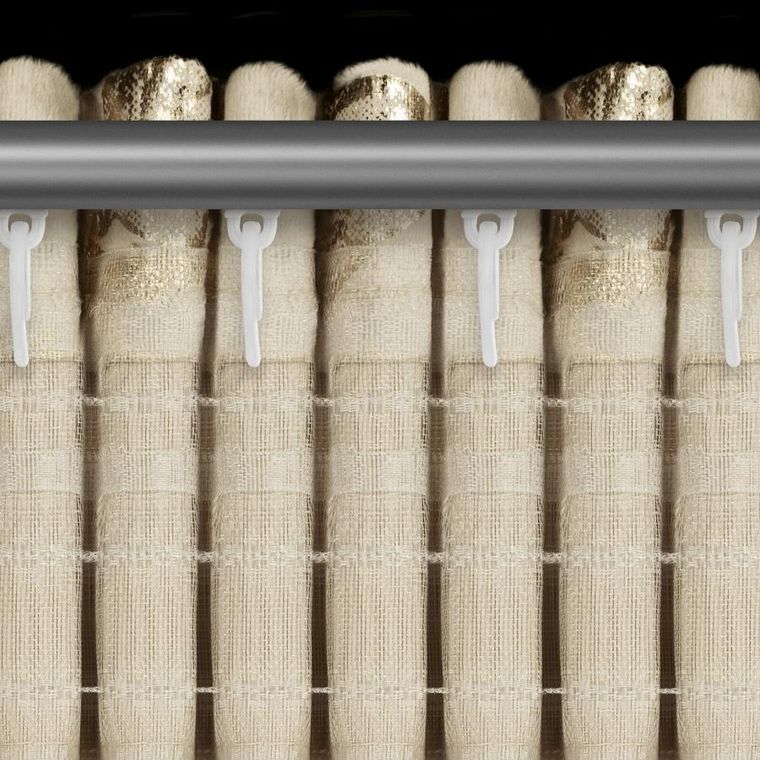 Eurofirany, zasłona gotowa, Celia, na taśmie, 140-270 cm, beżowy