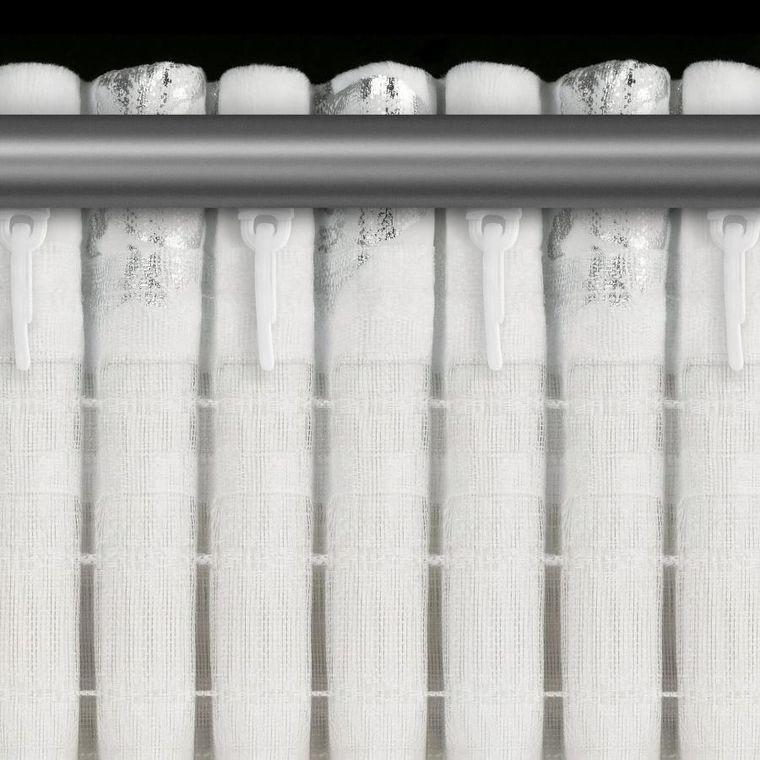 Eurofirany, zasłona gotowa, Celia, na taśmie, 140-270 cm, biały