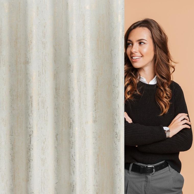 Eurofirany, zasłona gotowa, Dara, 140-250 cm, kremowy