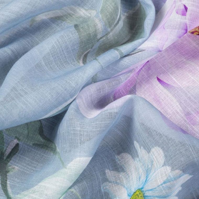 Eurofirany, zasłona gotowa, Flora, 140-250 cm, srebrny