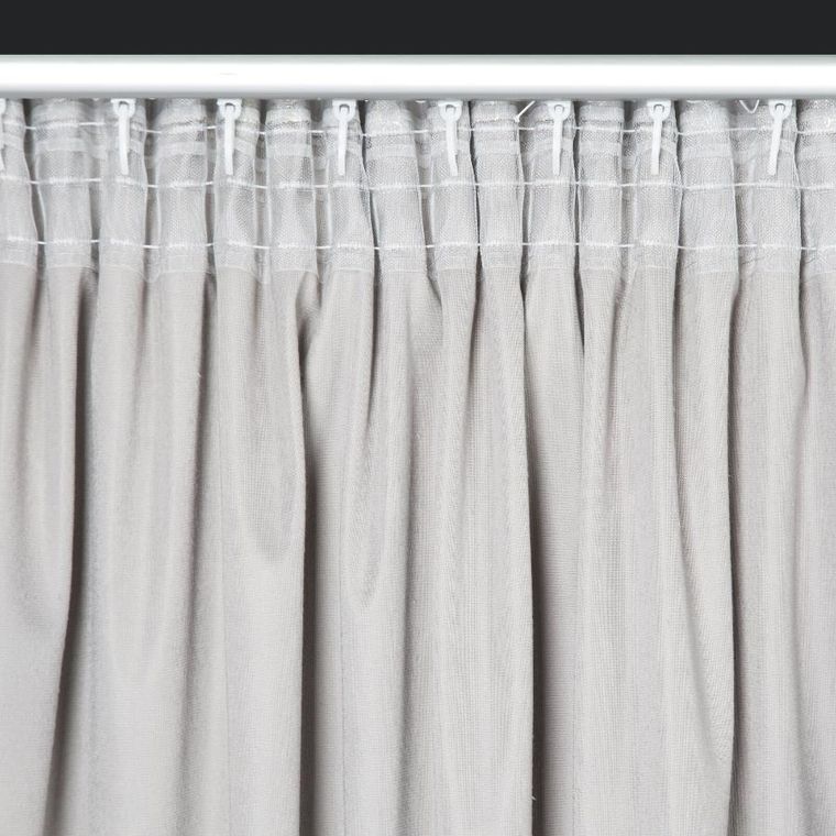 Eurofirany, zasłona gotowa, Ingrid, na taśmie, 140-270 cm, stalowy