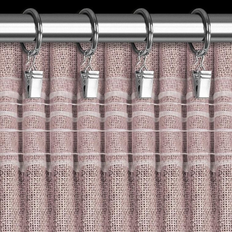 Eurofirany, zasłona gotowa, Jula2, na taśmie, 140-270 cm, pudrowy