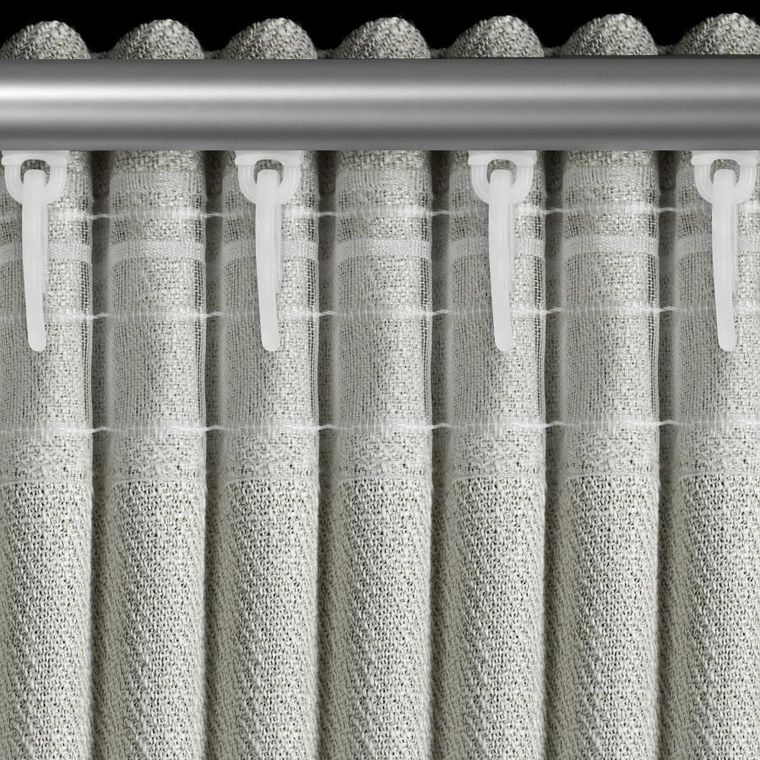 Eurofirany, zasłona gotowa, Leya, na taśmie, 140-270 cm, srebrny