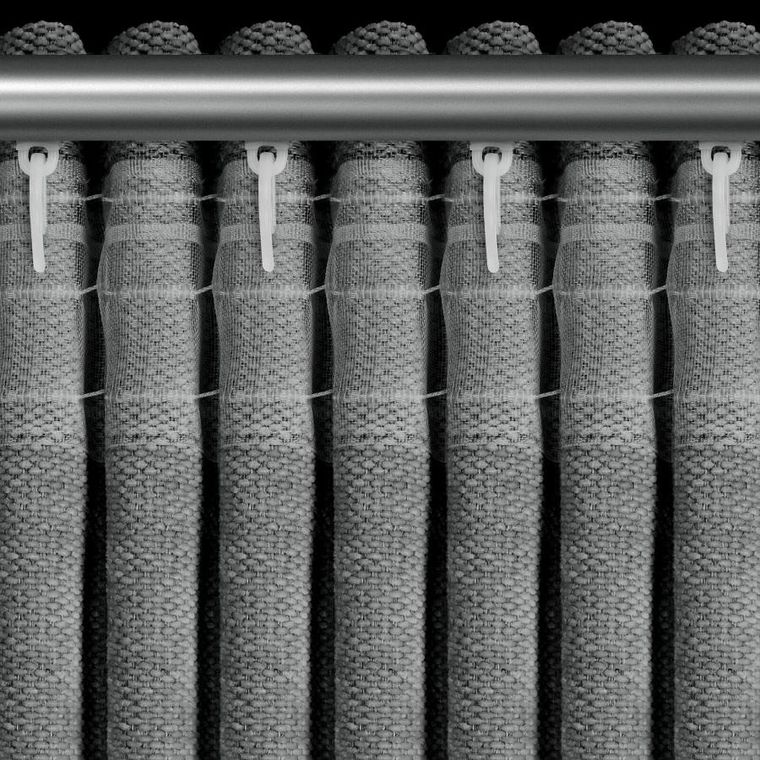 Eurofirany, zasłona gotowa, Neska, na taśmie, 140-270 cm, stalowy