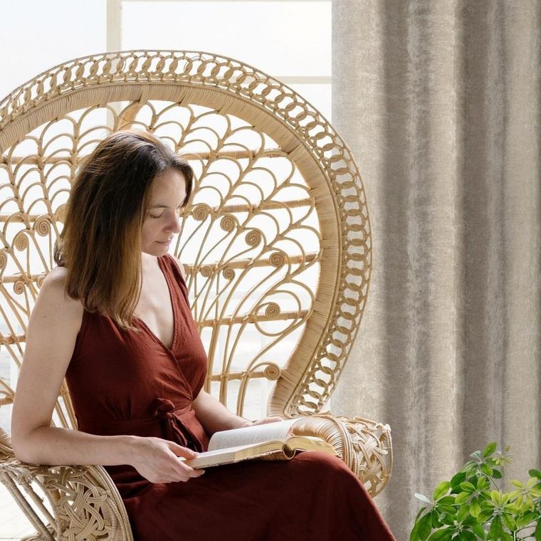 Eurofirany, zasłona gotowa Nilo, 140-250 cm, beżowy