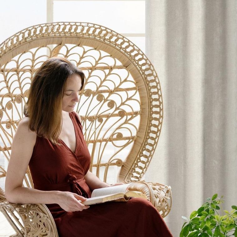 Eurofirany, zasłona gotowa, nilo, 140-250 cm, beżowy