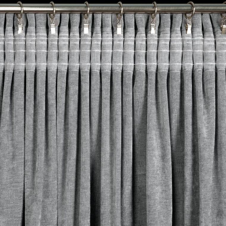 Eurofirany, zasłona gotowa, Nilo, na taśmie, 140-270 cm, szary