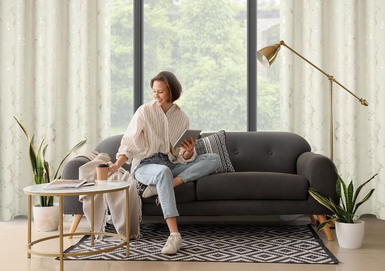 Eurofirany, zasłona gotowa, Raja, 140-250 cm, kremowy