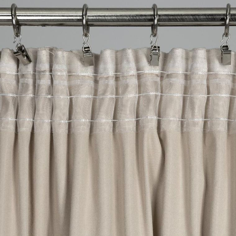 Eurofirany, zasłona gotowa, Raja, na taśmie, 140-270 cm, beżowy