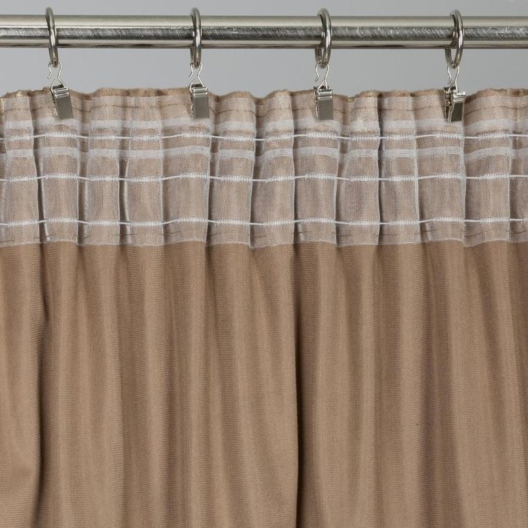 Eurofirany, zasłona gotowa, Raja, na taśmie, 140-270 cm, brązowy