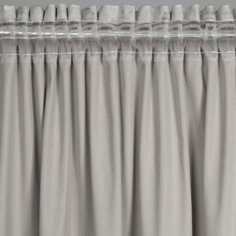 Eurofirany, zasłona gotowa, Raja, na taśmie, 140-270 cm, stalowy