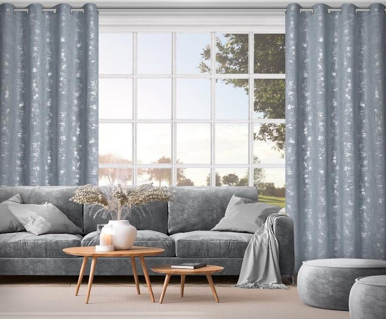 Eurofirany, zasłona gotowa, Solana, 140-250 cm, niebieski