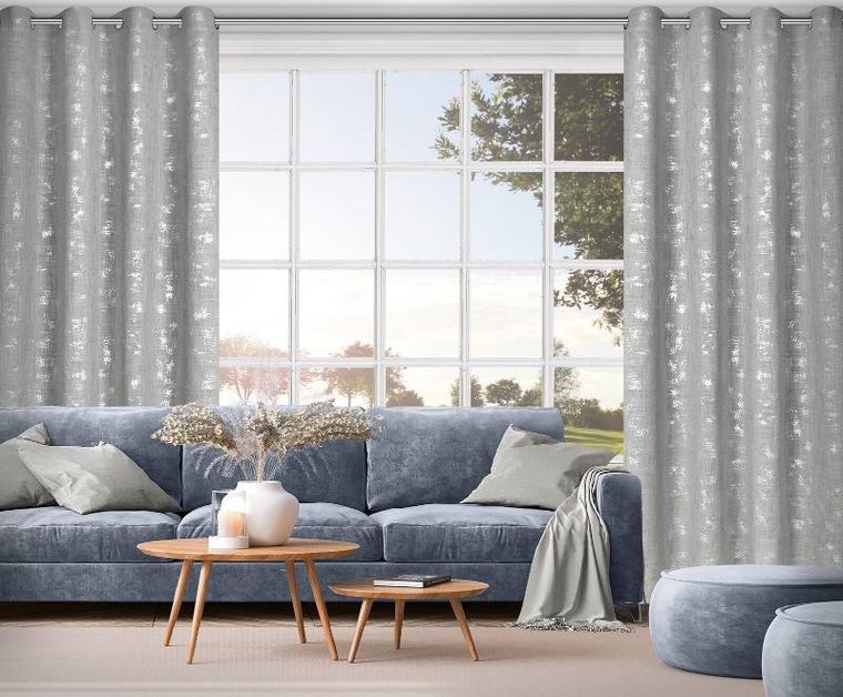 Eurofirany, zasłona gotowa, Solana, 140-250 cm, srebrny