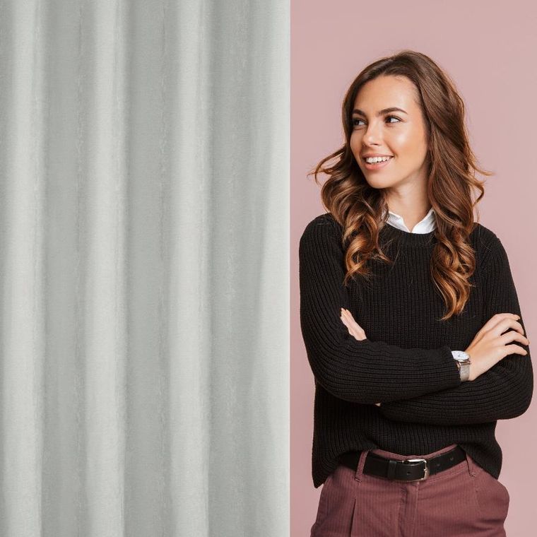 Eurofirany, zasłona gotowa, Vani, 140-250 cm, platynowy