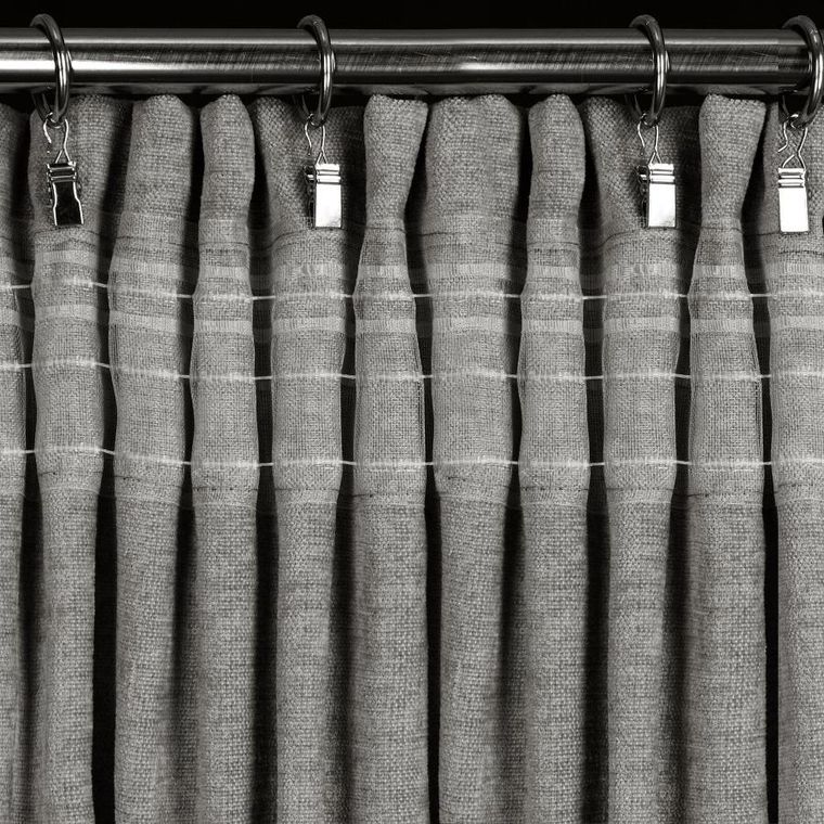 Eurofirany, zasłona gotowa, Vani, na taśmie, 140-270 cm, szary