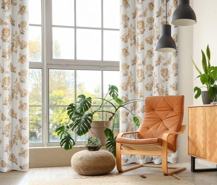 Eurofirany, zasłona zaciemniająca gotowa, Avani, 140-250 cm, biały