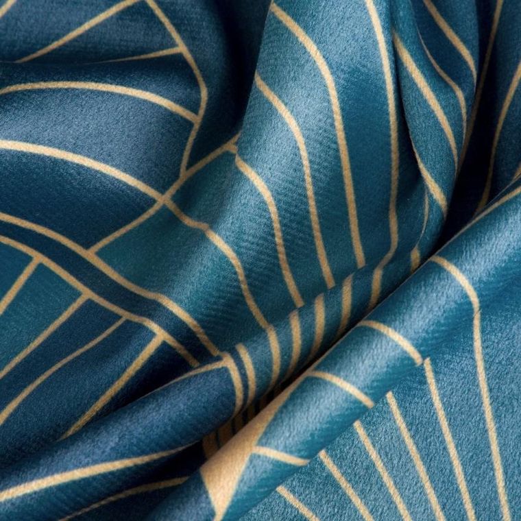 Eurofirany, zasłona zaciemniająca gotowa, d91, Gina, 140-250 cm, granatowy