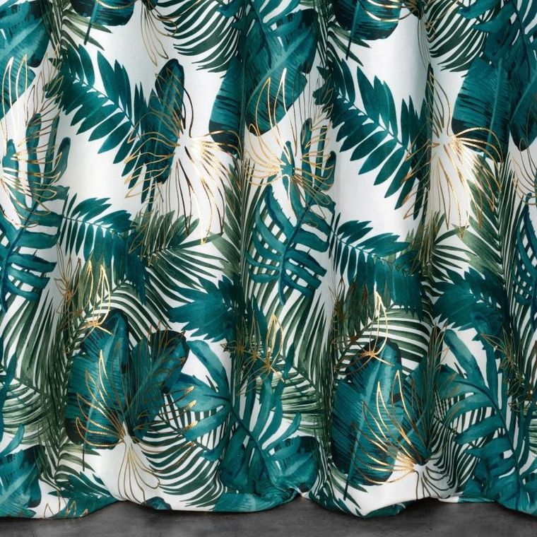 Eurofirany, zasłona zaciemniająca gotowa, Davos, na taśmie, 140-270 cm, zielony