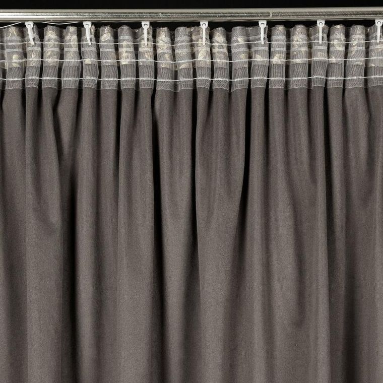 Eurofirany, zasłona zaciemniająca gotowa, Felis, na taśmie, 140-270 cm, grafitowy