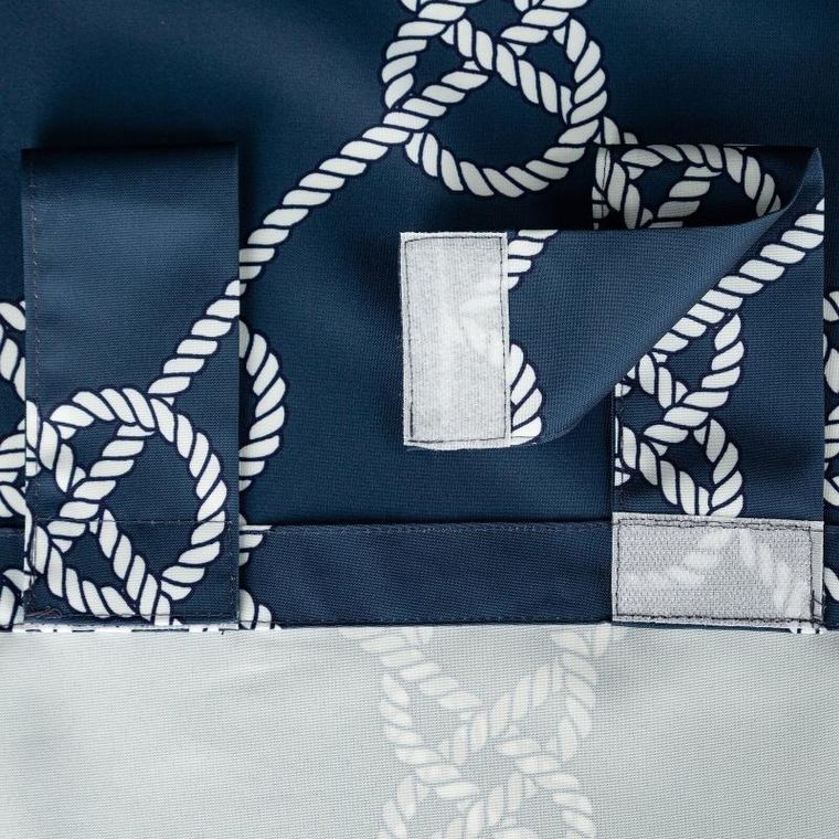 Eurofirany, zasłona zaciemniająca gotowa, Garden, na szelkach, 155-200 cm, granatowy