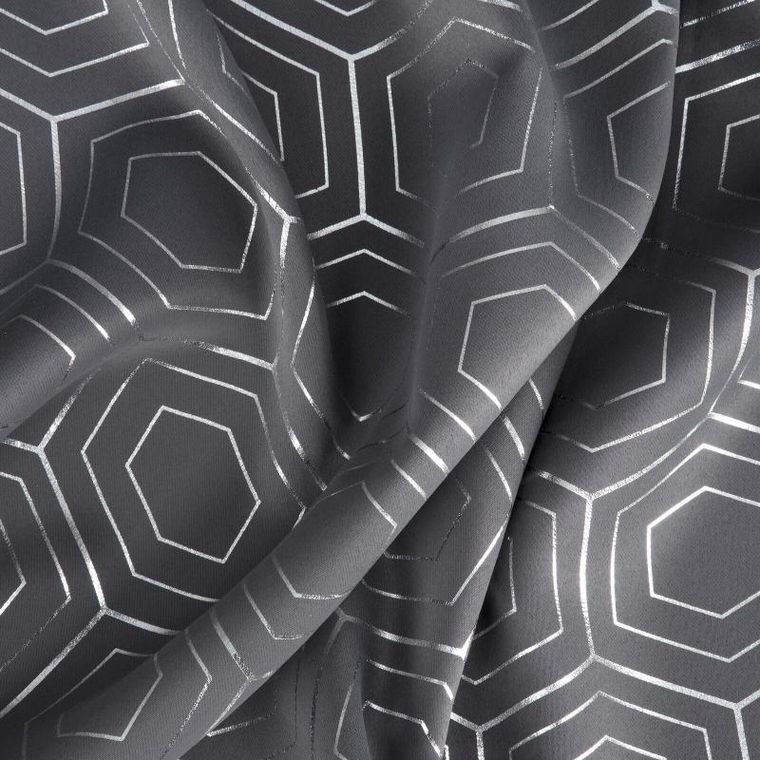 Eurofirany, zasłona zaciemniająca gotowa, Kaja, 135-250 cm, grafitowy