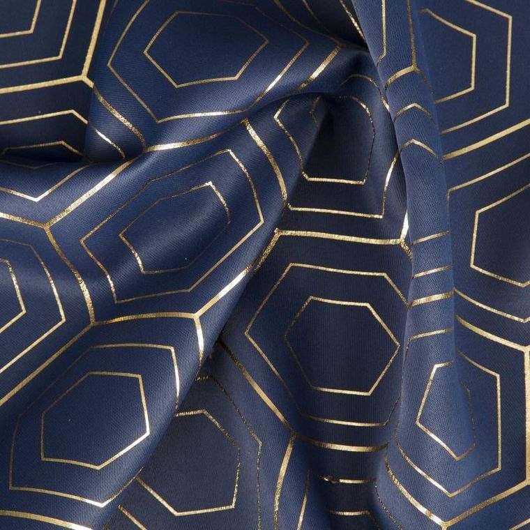 Eurofirany, zasłona zaciemniająca gotowa, Kaja, 135-250 cm, granatowy