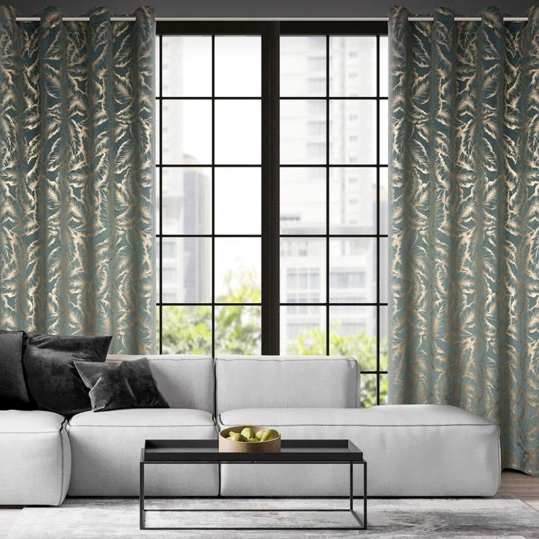 Eurofirany, zasłona zaciemniająca gotowa, Milena, 140-250 cm, miętowy