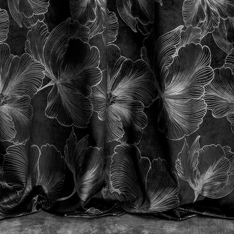 Eurofirany, zasłona zaciemniająca gotowa, na taśmie, Stella, 140-300 cm, czarny