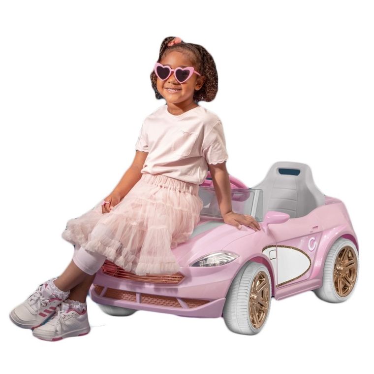 EVO, kabriolet, pojazd na akumulator, różowy