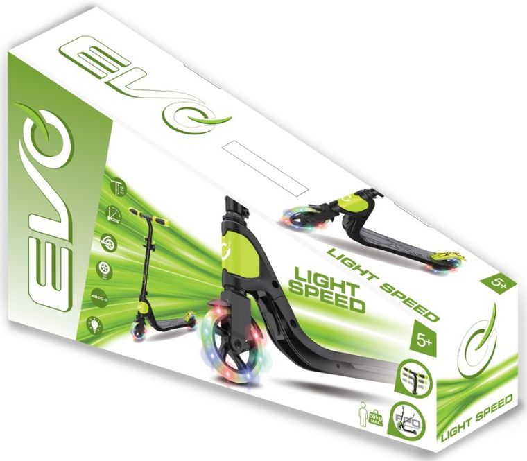 EVO, Light Speed, hulajnoga, czarno-limonkowa