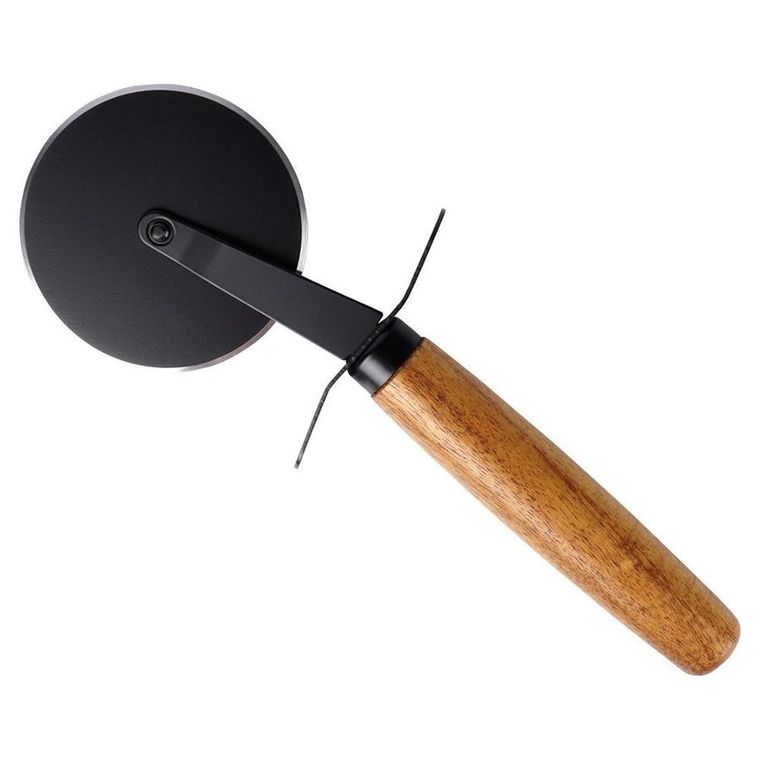 Excellent Houseware, deska do pizzy Drewniana okrągła z nożem, 30 cm