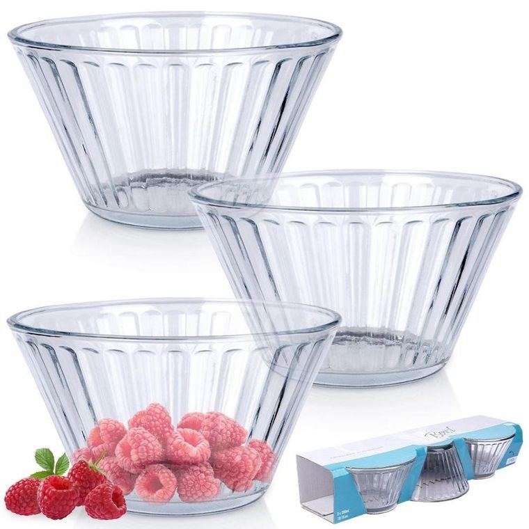 Excellent Houseware, miseczki Szklane, 270 ml, 3 szt.