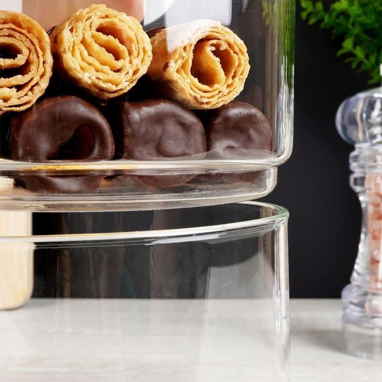 Excellent Houseware, pojemnik kuchenny, szklany z uszczelką i pokrywką, 600 ml